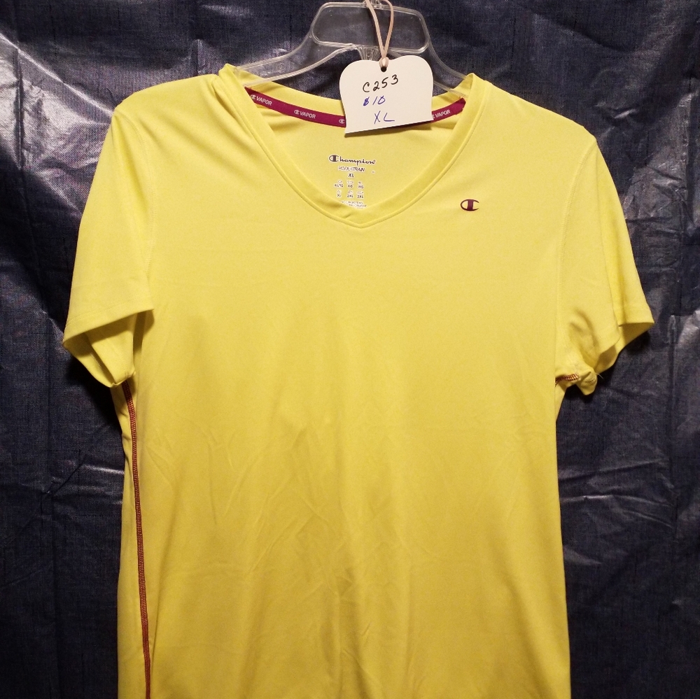 Neon yellow workout shirt